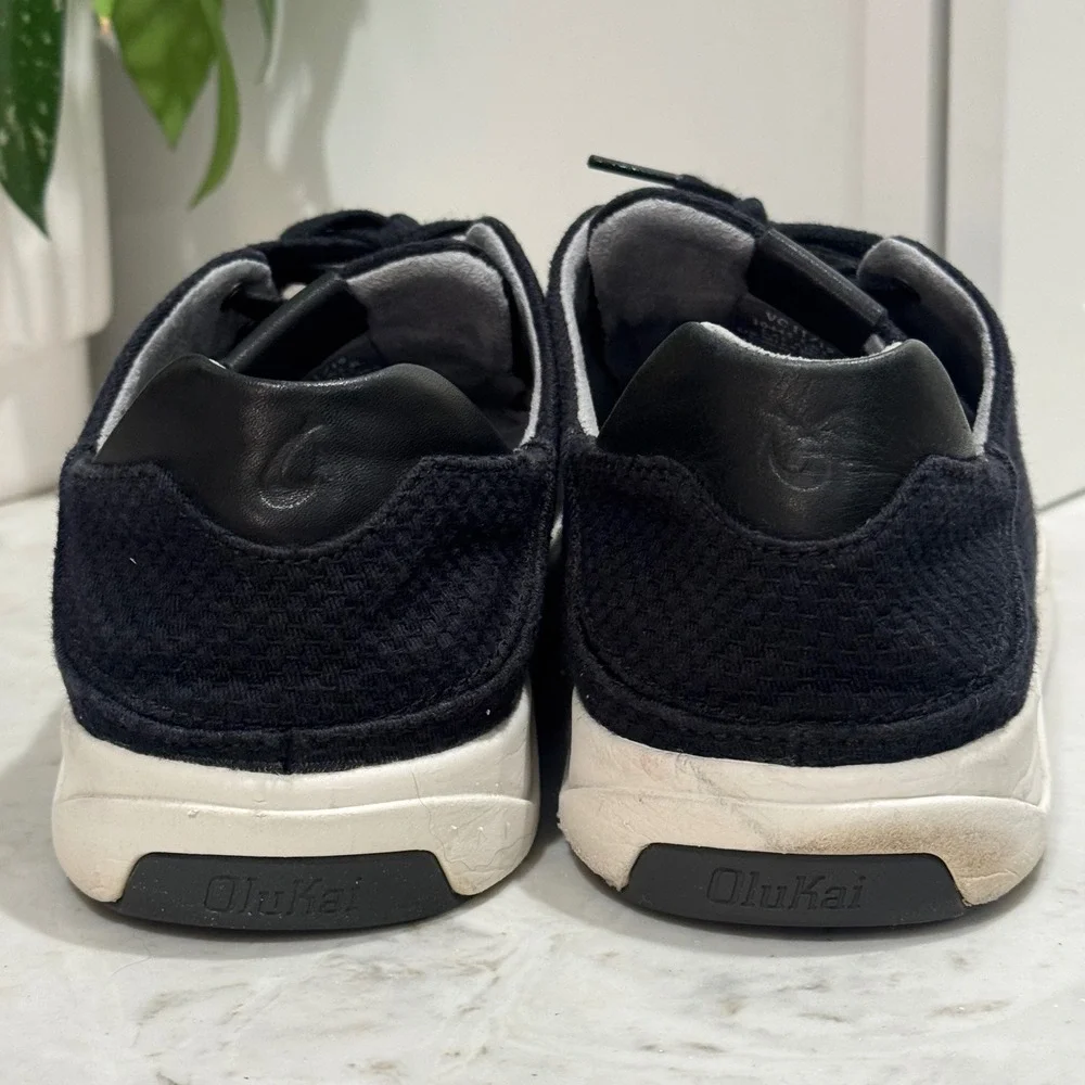 OluKai‎ Lae'ahi Li Sneaker Mens 11.5 Black Drop-In Heel 10445-LRLR Boat Fishing